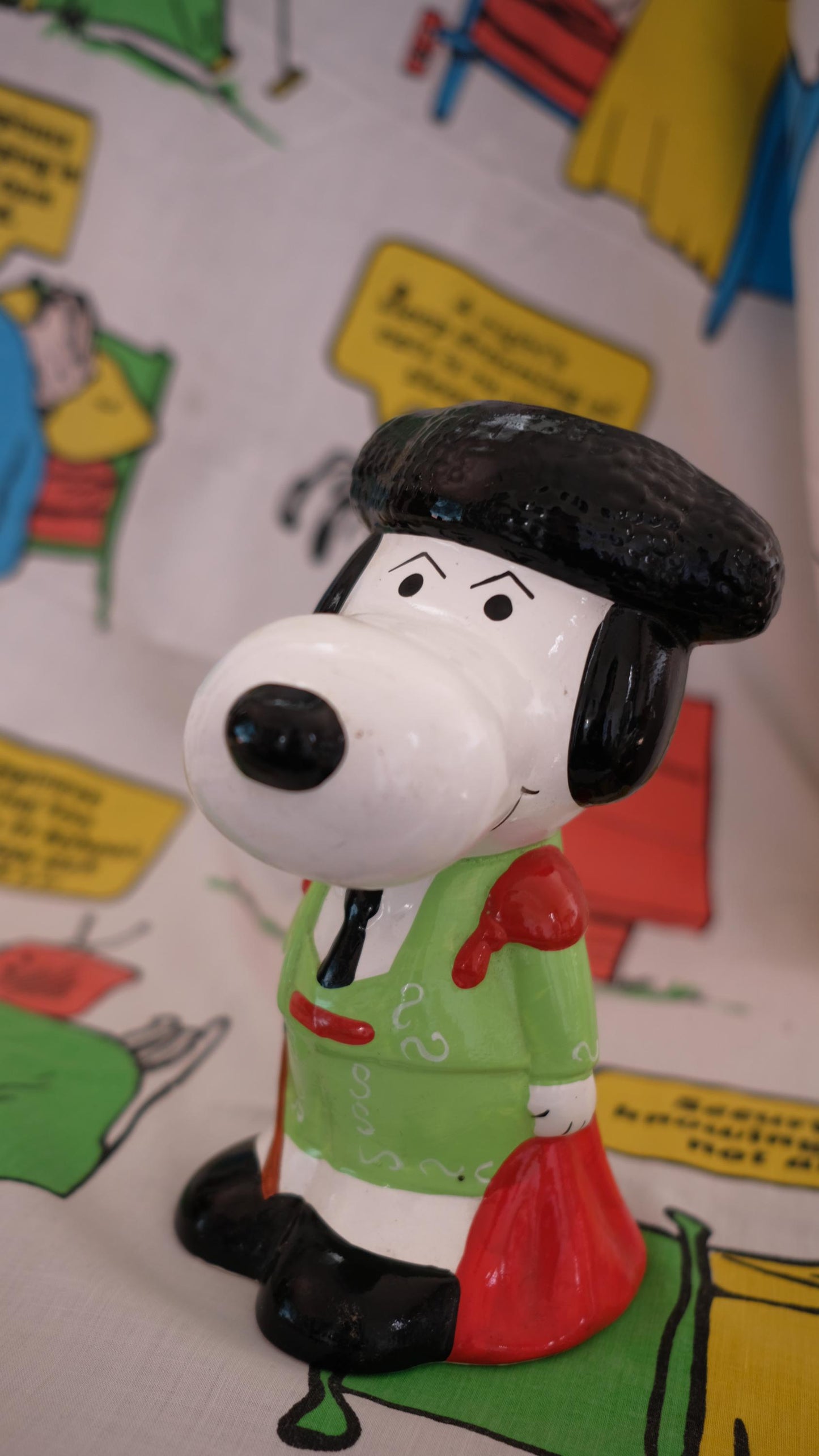 Tirelire Snoopy vintage toréador