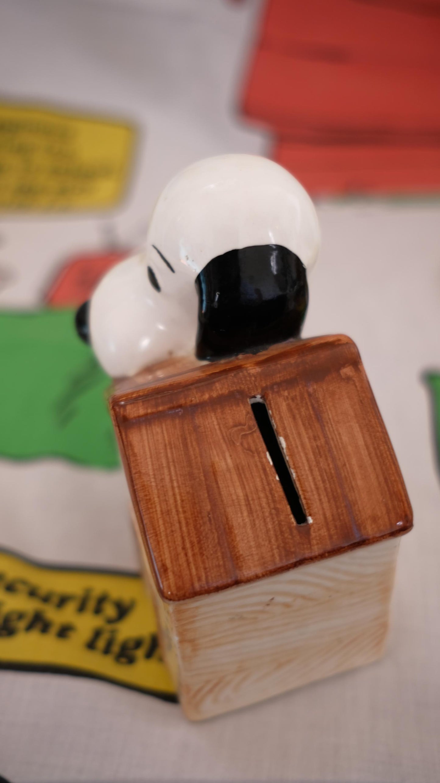 Tirelire snoopy et sa maison vintage