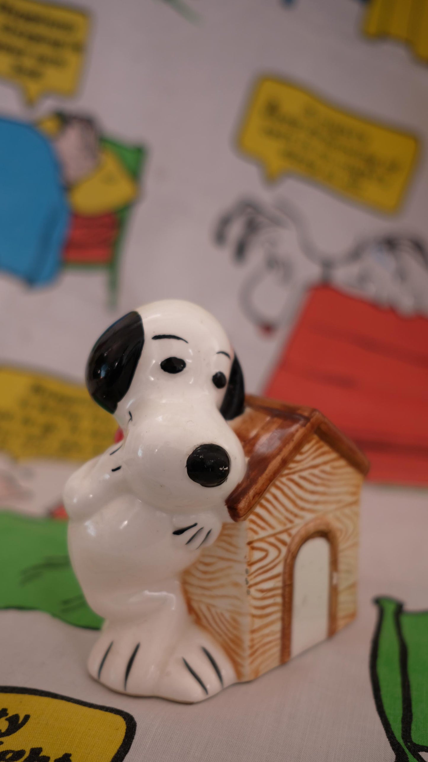Tirelire snoopy et sa maison vintage
