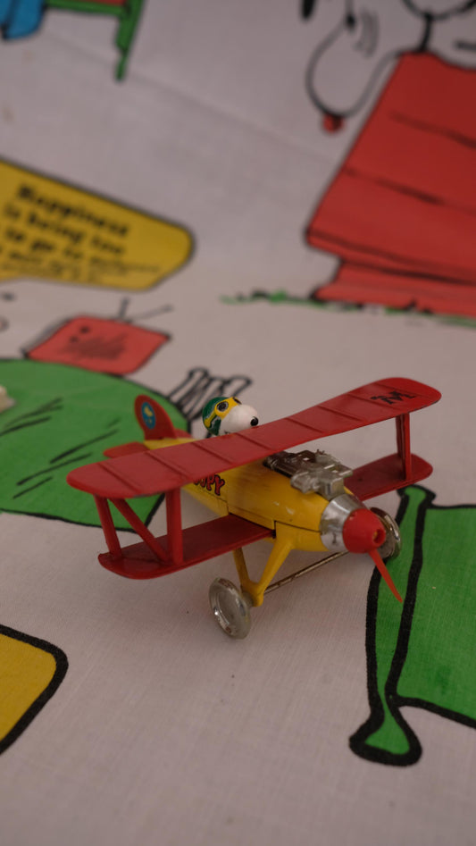 Snoopy red baron et son avion, aviva toys vintage