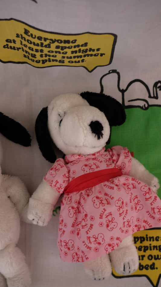 Couple Peluche Snoopy+Belle vintage
