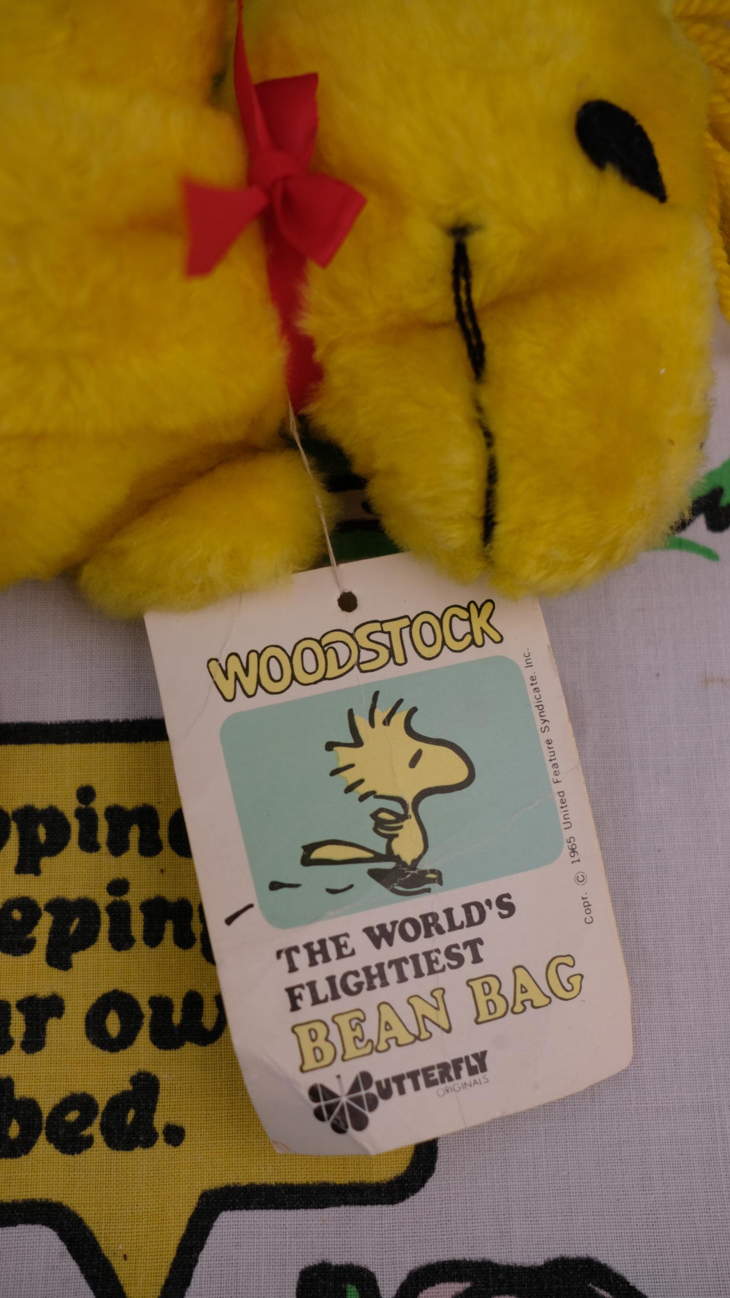 Peluche Woodstock bean bag butterfly vintage