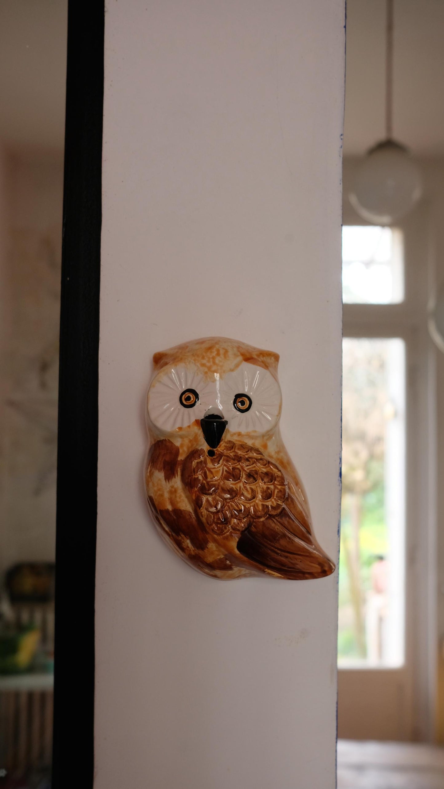 Dévidoir à ficelle zoomorphe vintage en forme de hibou
