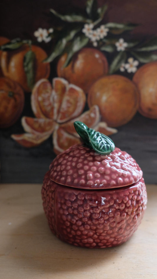 Moutardier/confiturier barbotine fruit vintage
