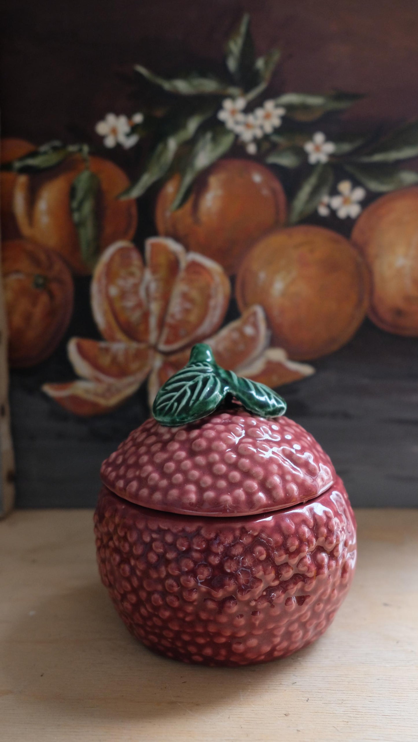 Moutardier/confiturier barbotine fruit vintage