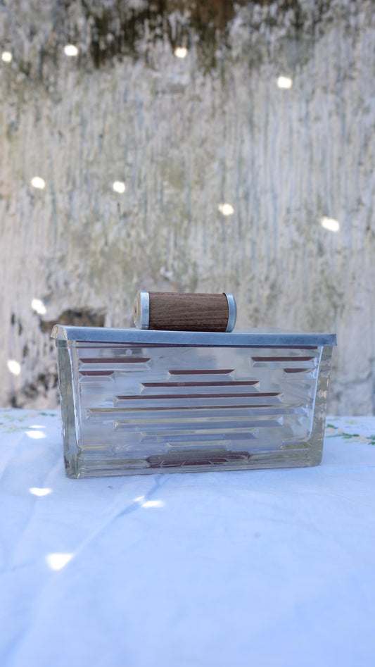 Beurrier en verre et alu