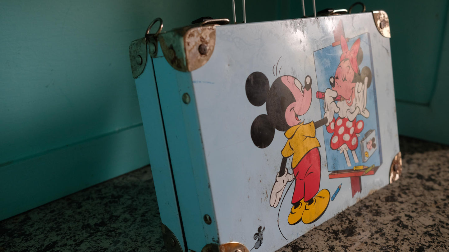 Valisette Mickey et Minnie vintage en métal