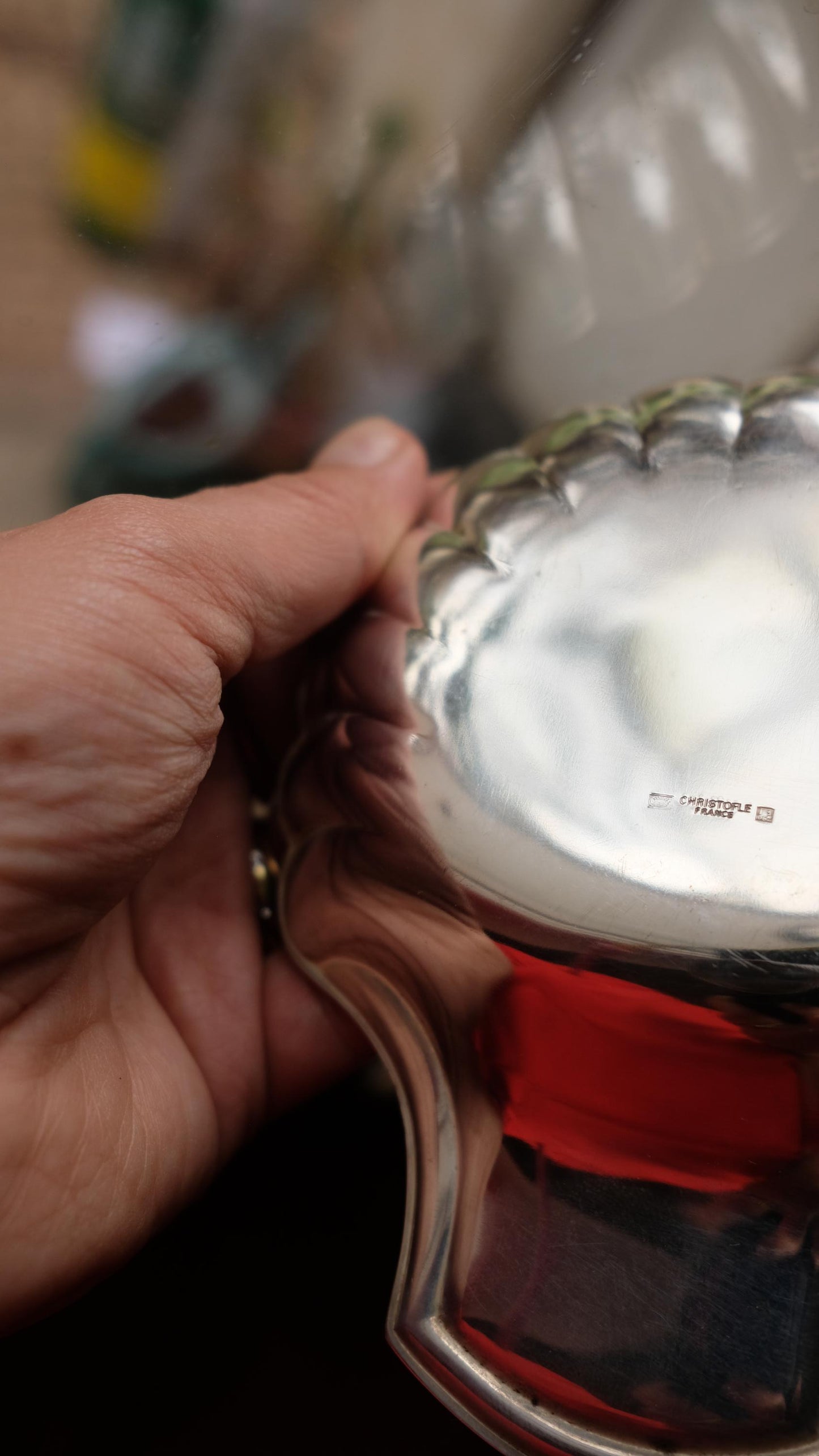 Beurrier Cristofle vintage en plaqué argent