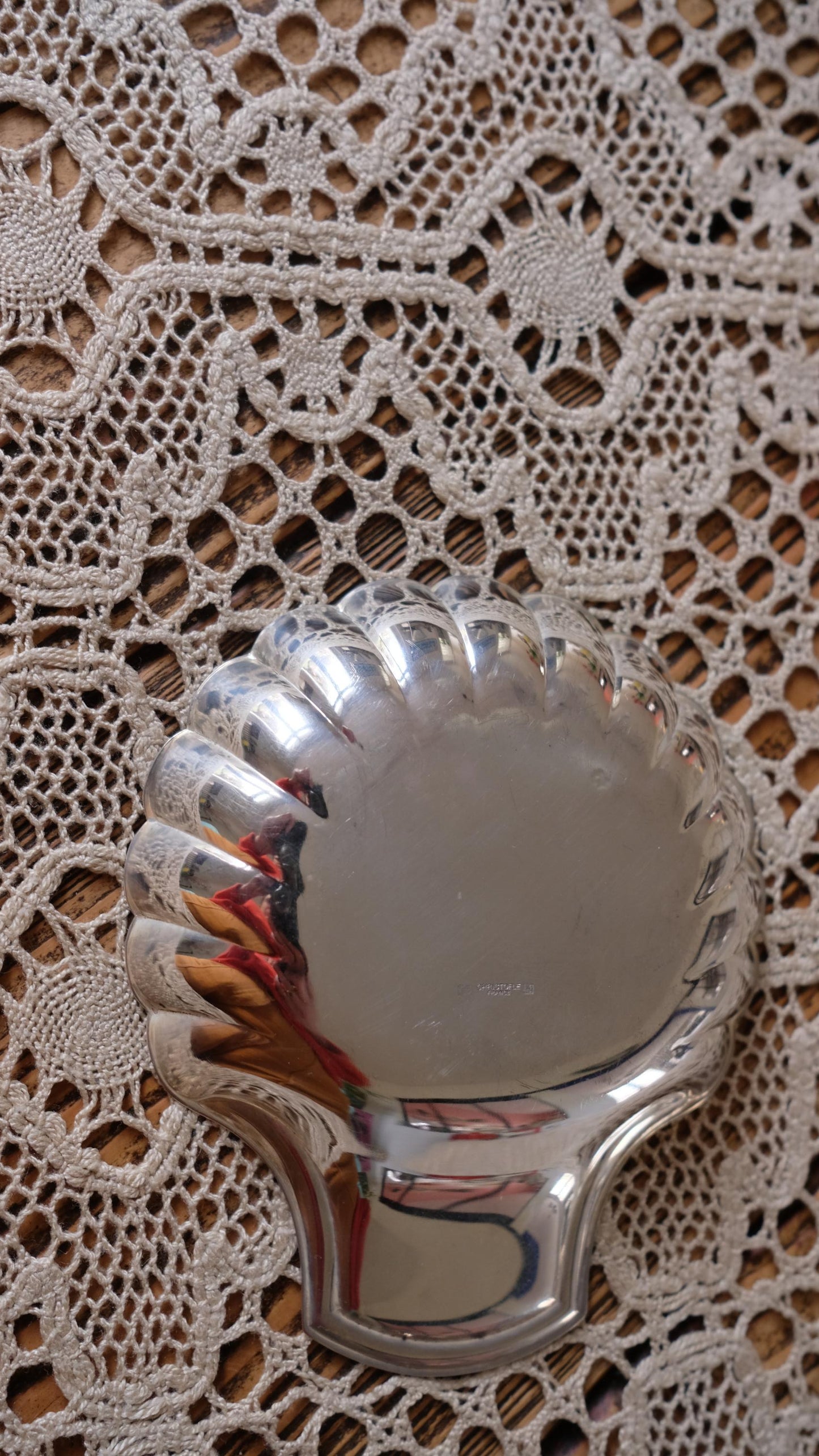 Beurrier Cristofle vintage en plaqué argent