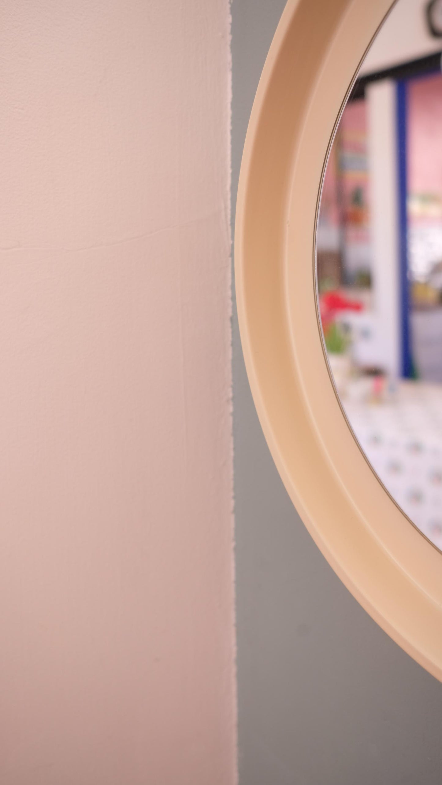 Miroir rond vintage, style space age