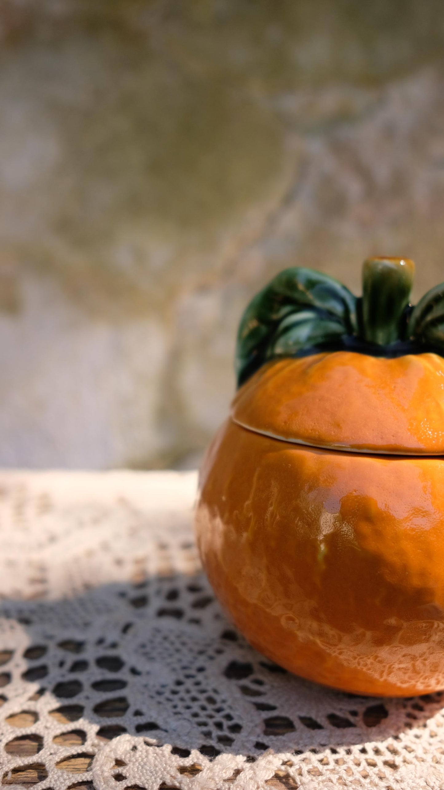Sucrier/moutardier vintage en forme d'orange