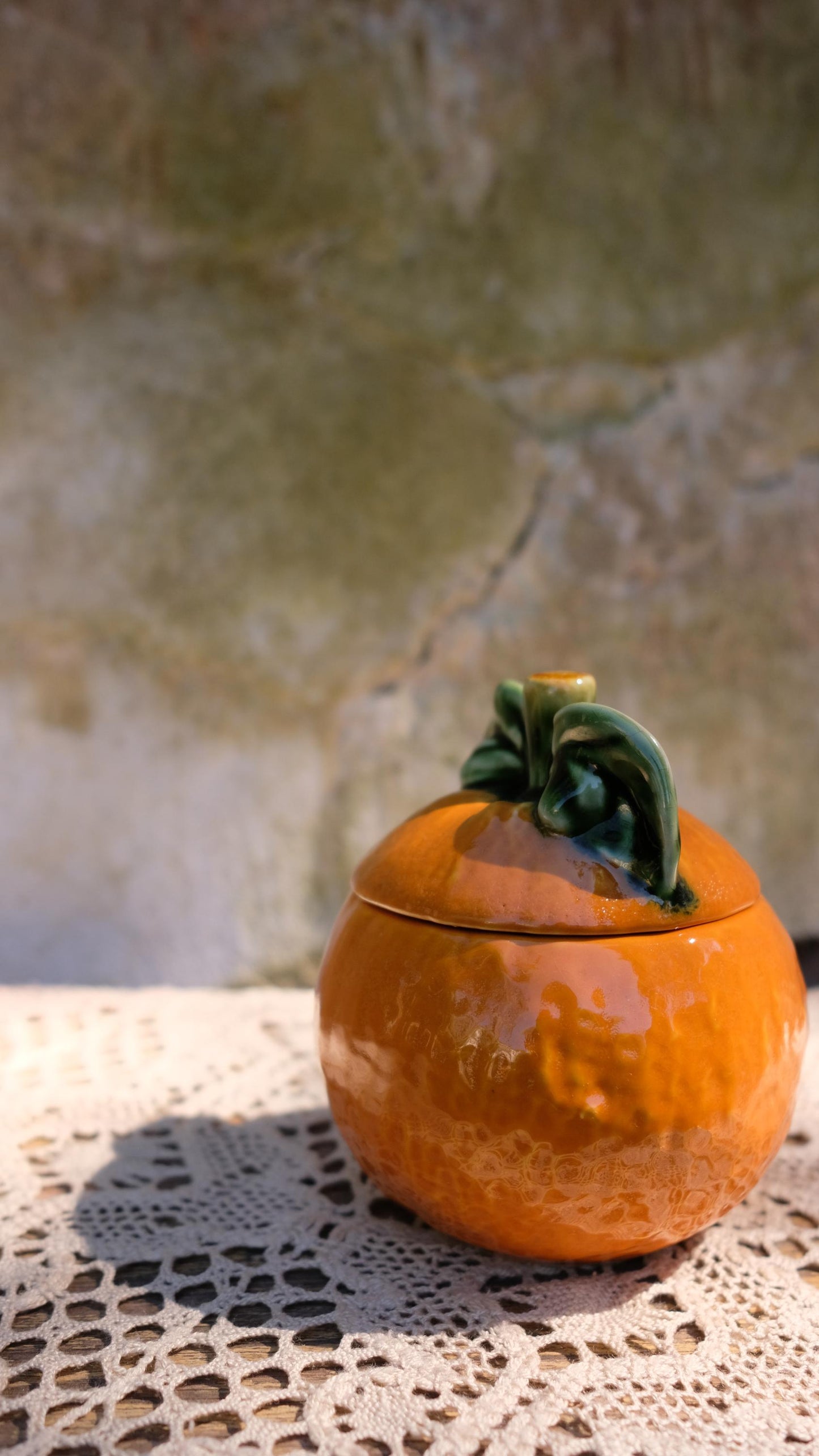Sucrier/moutardier vintage en forme d'orange
