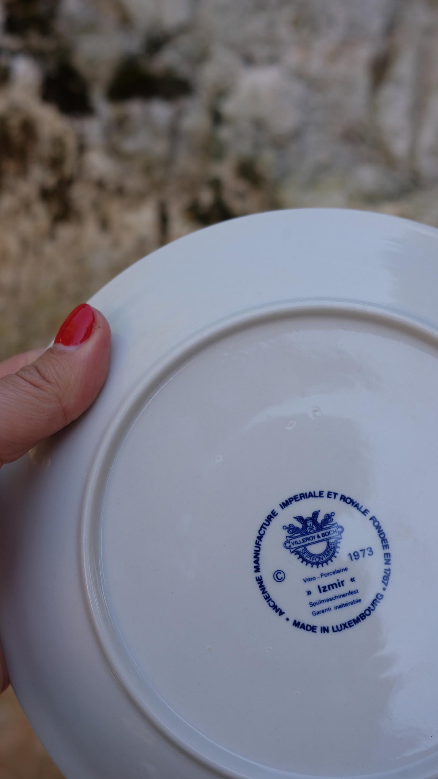Lot de deux sous tasses/petites assiettes Villeroy et Boch vintage motif Izmir
