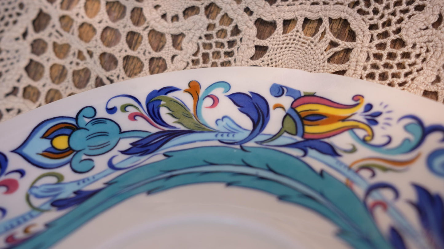 Lot de deux sous tasses/petites assiettes Villeroy et Boch vintage motif Izmir