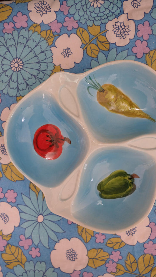 Plat apéritif compartimenté vintage made in Italy