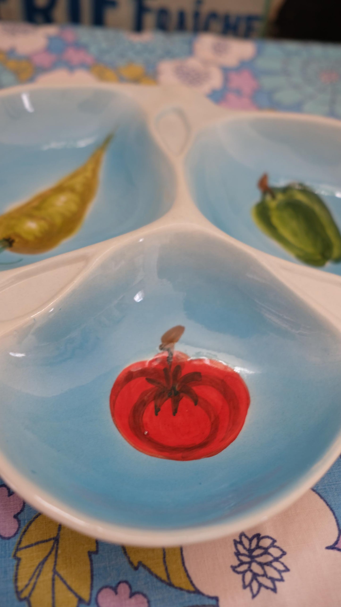 Plat apéritif compartimenté vintage made in Italy