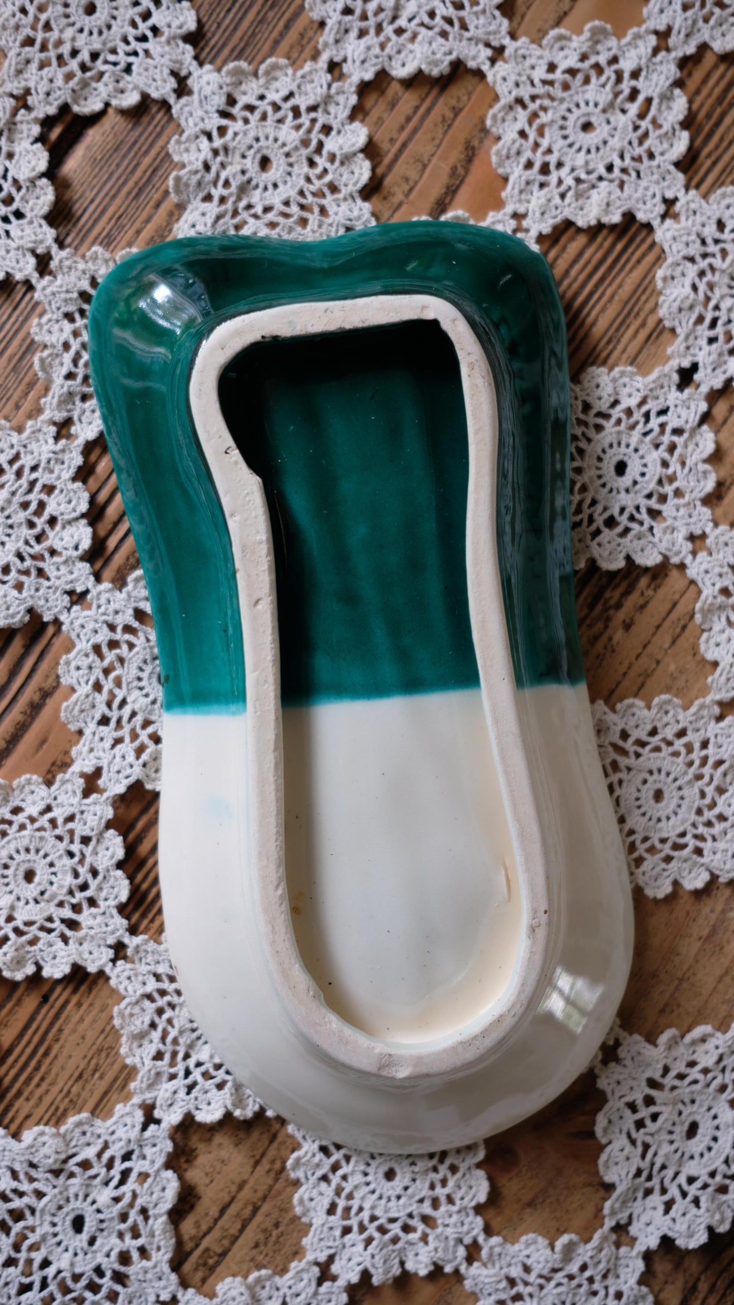 Repose cuillère fenouil en céramique de Vallauris vintage