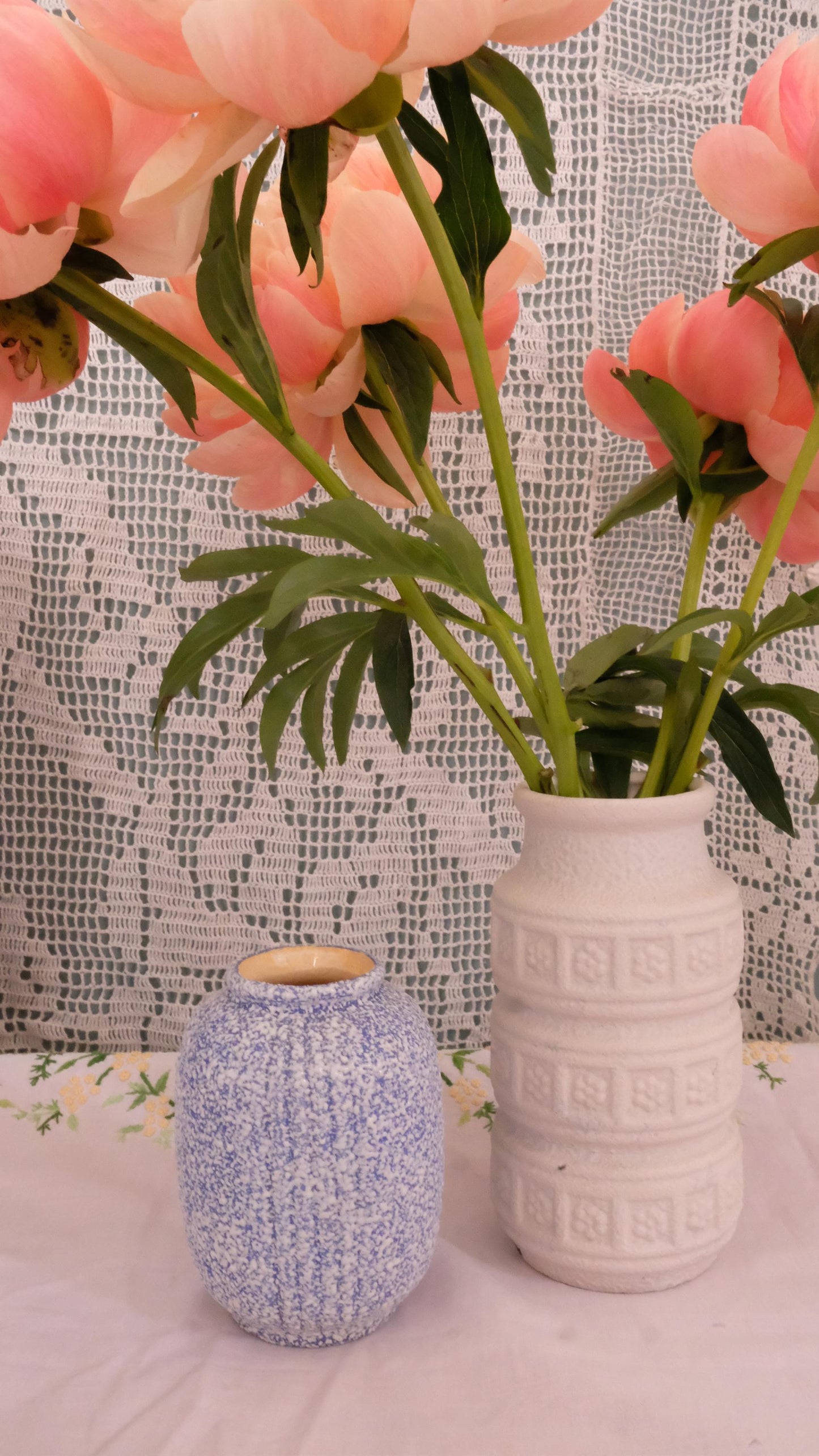 Vase vintage moucheté style art déco