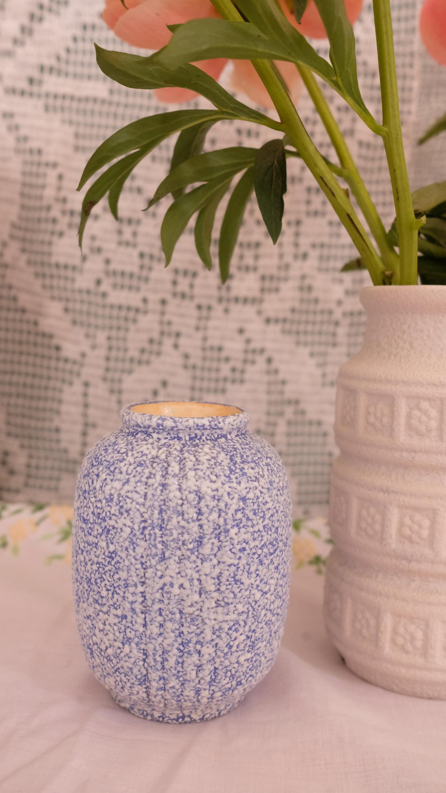 Vase vintage moucheté style art déco