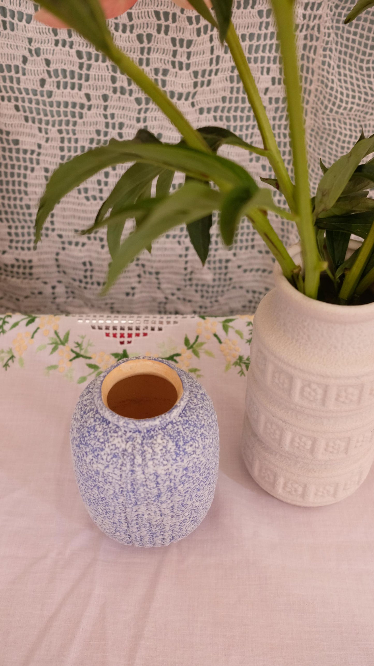 Vase vintage moucheté style art déco