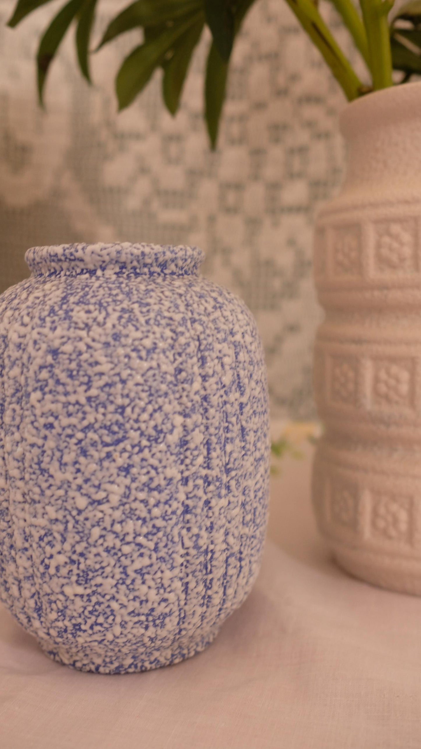 Vase vintage moucheté style art déco