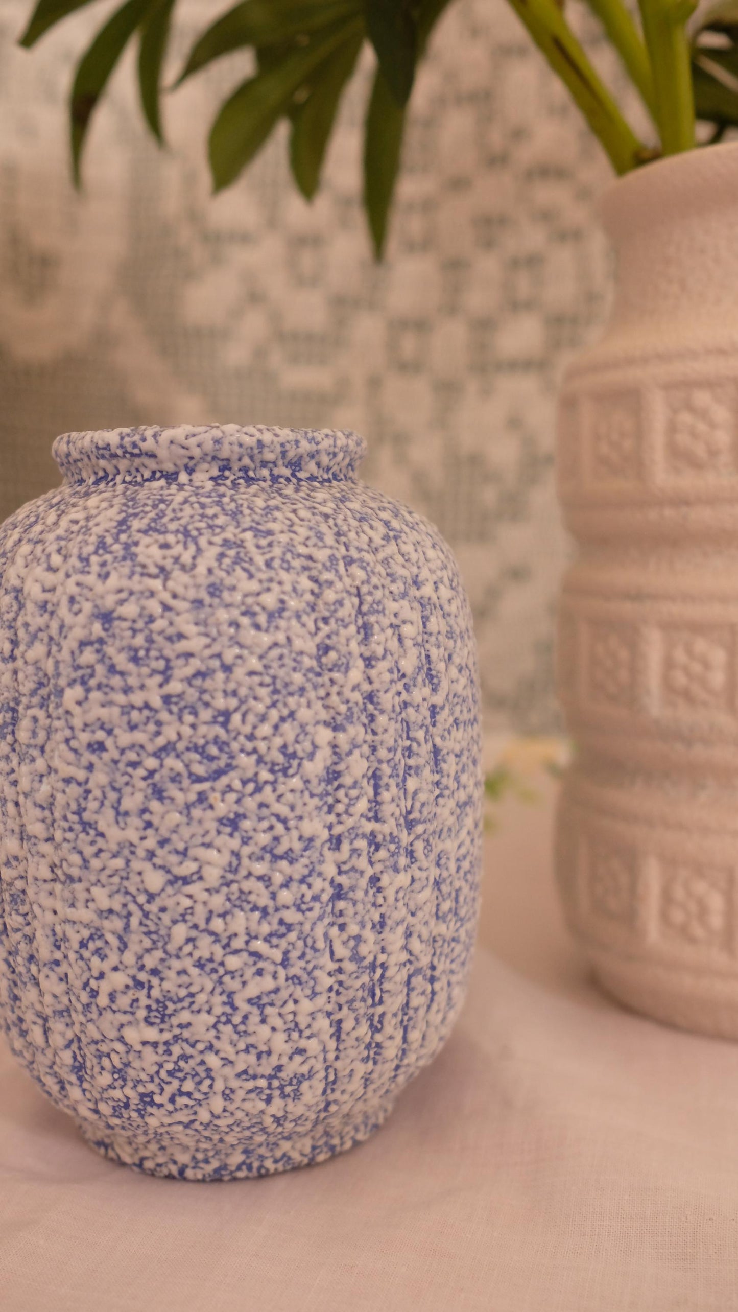 Vase vintage moucheté style art déco