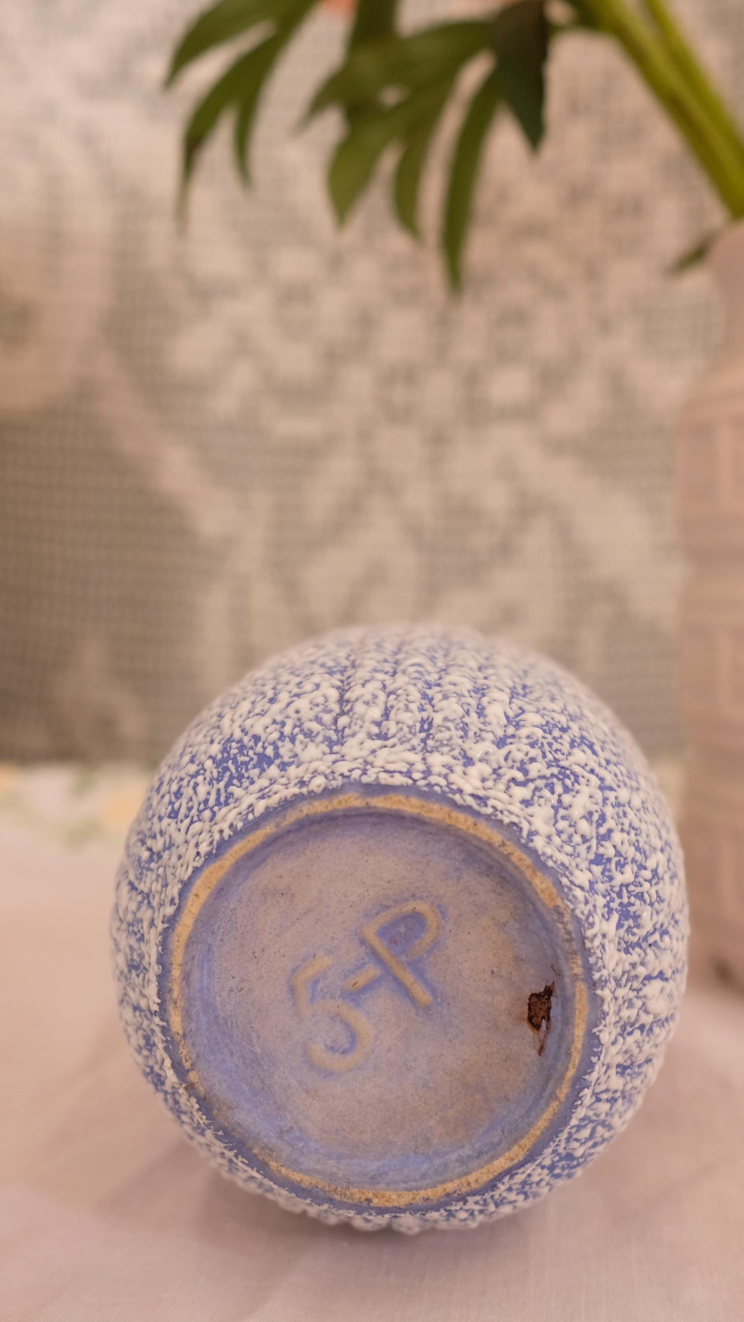 Vase vintage moucheté style art déco