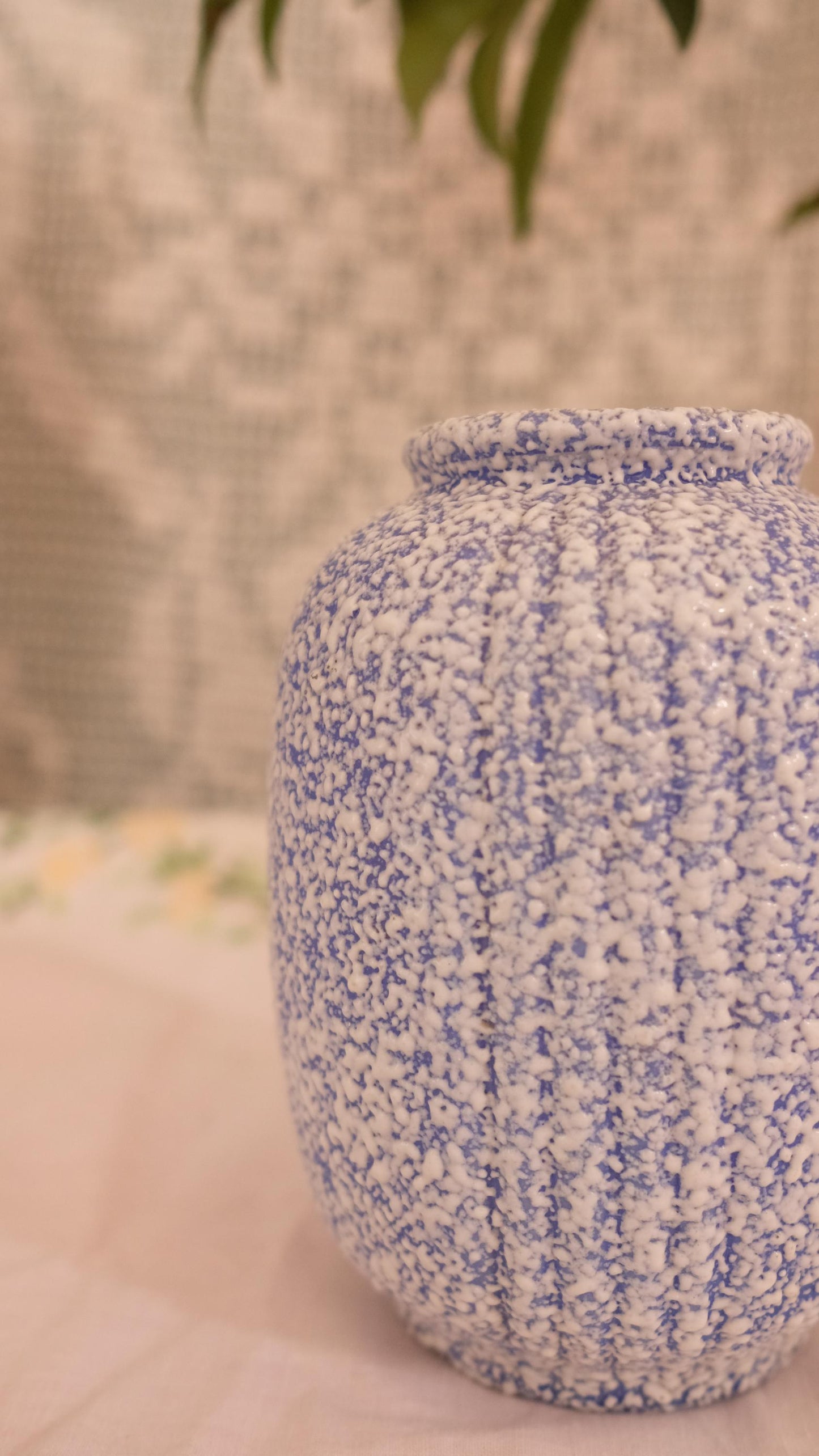 Vase vintage moucheté style art déco