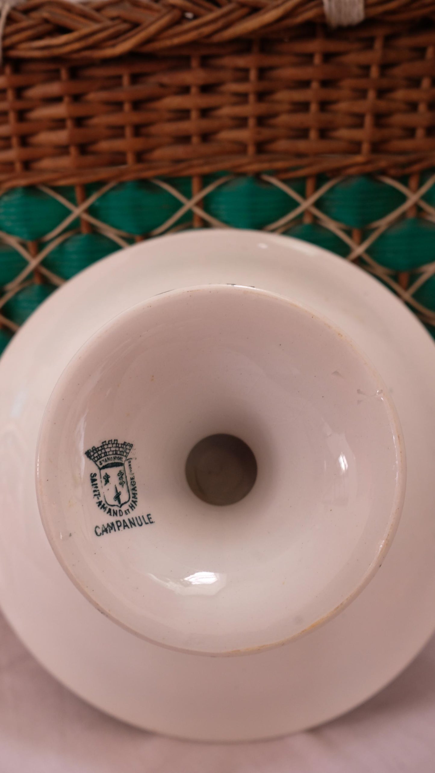 Compotier saint amand Hamage vintage modèle campanule
