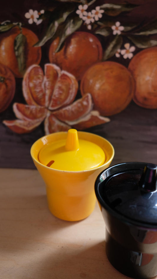 Lot de deux pot à moutarde Grey Poupon vintage