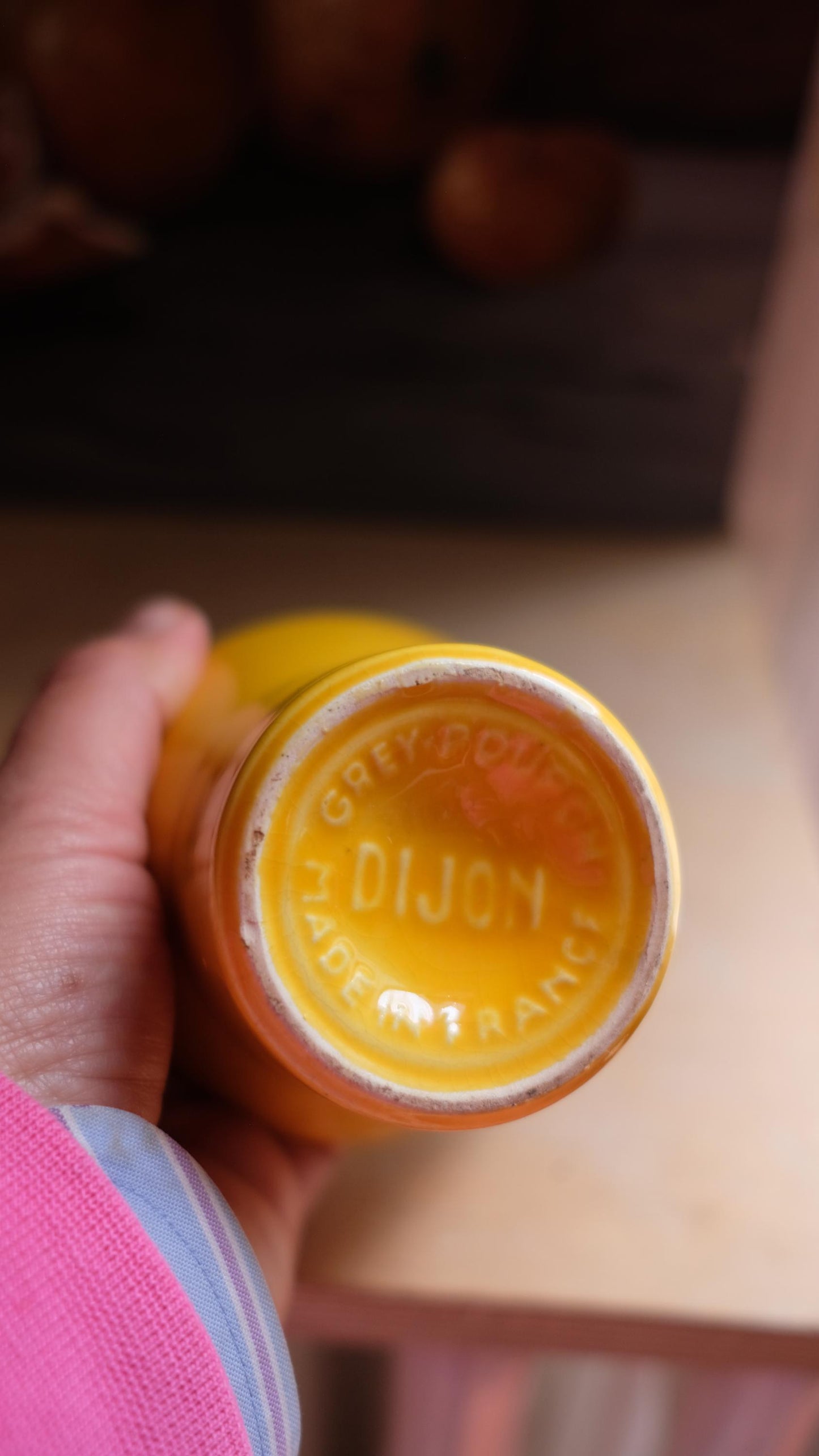 Lot de deux pot à moutarde Grey Poupon vintage