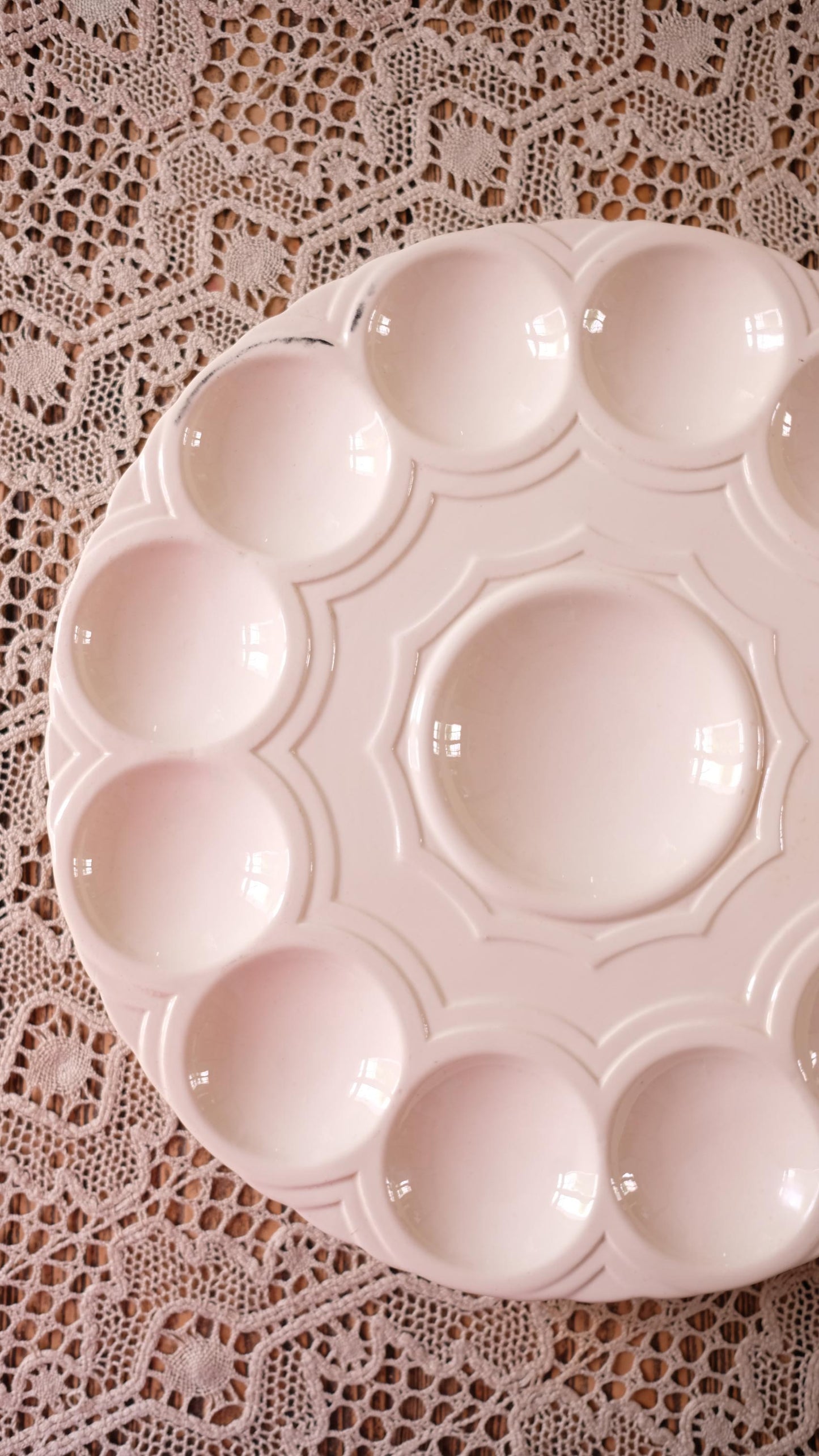 Grande assiettes à huitres Sarreguemines vintage