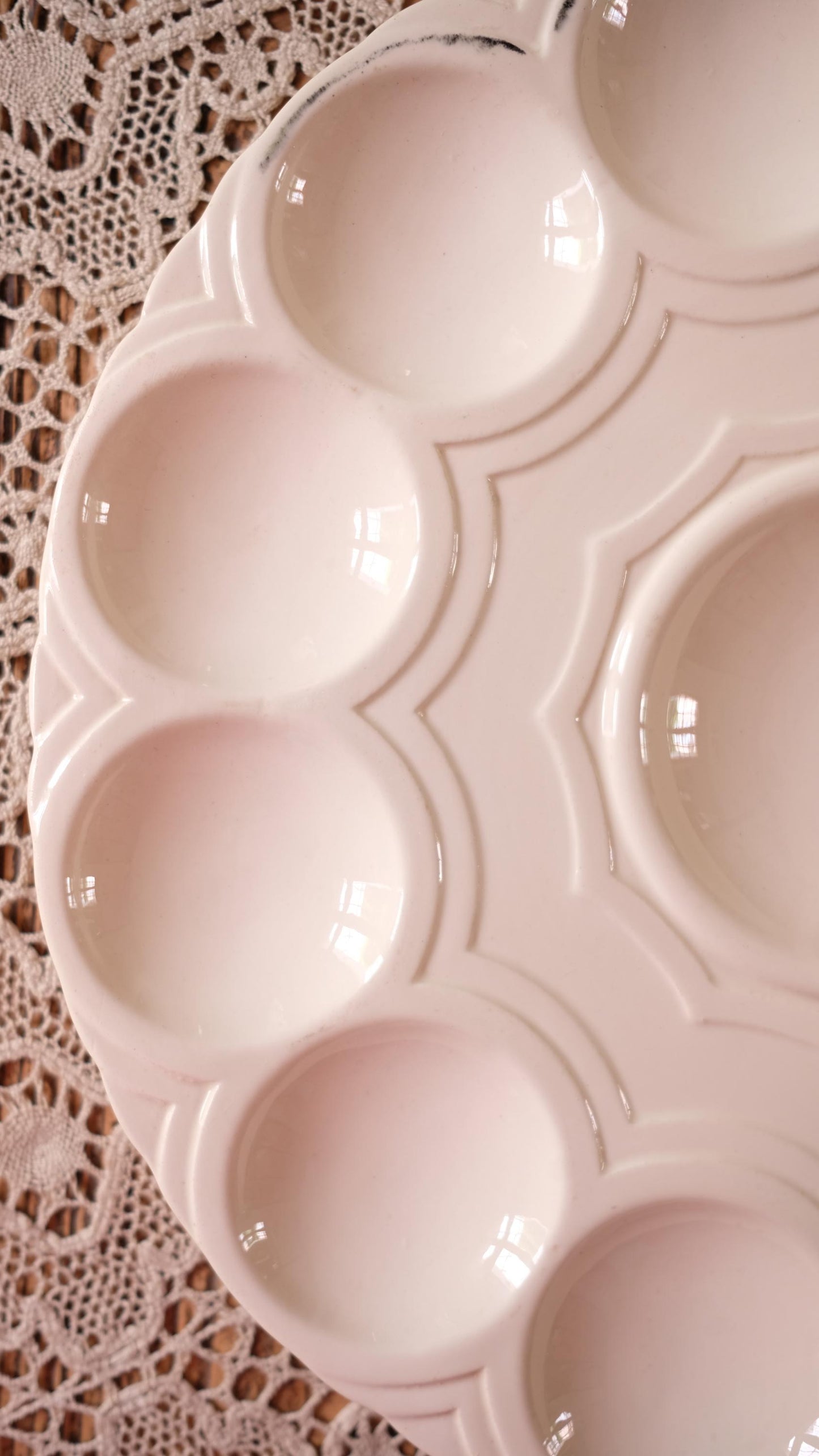 Grande assiettes à huitres Sarreguemines vintage