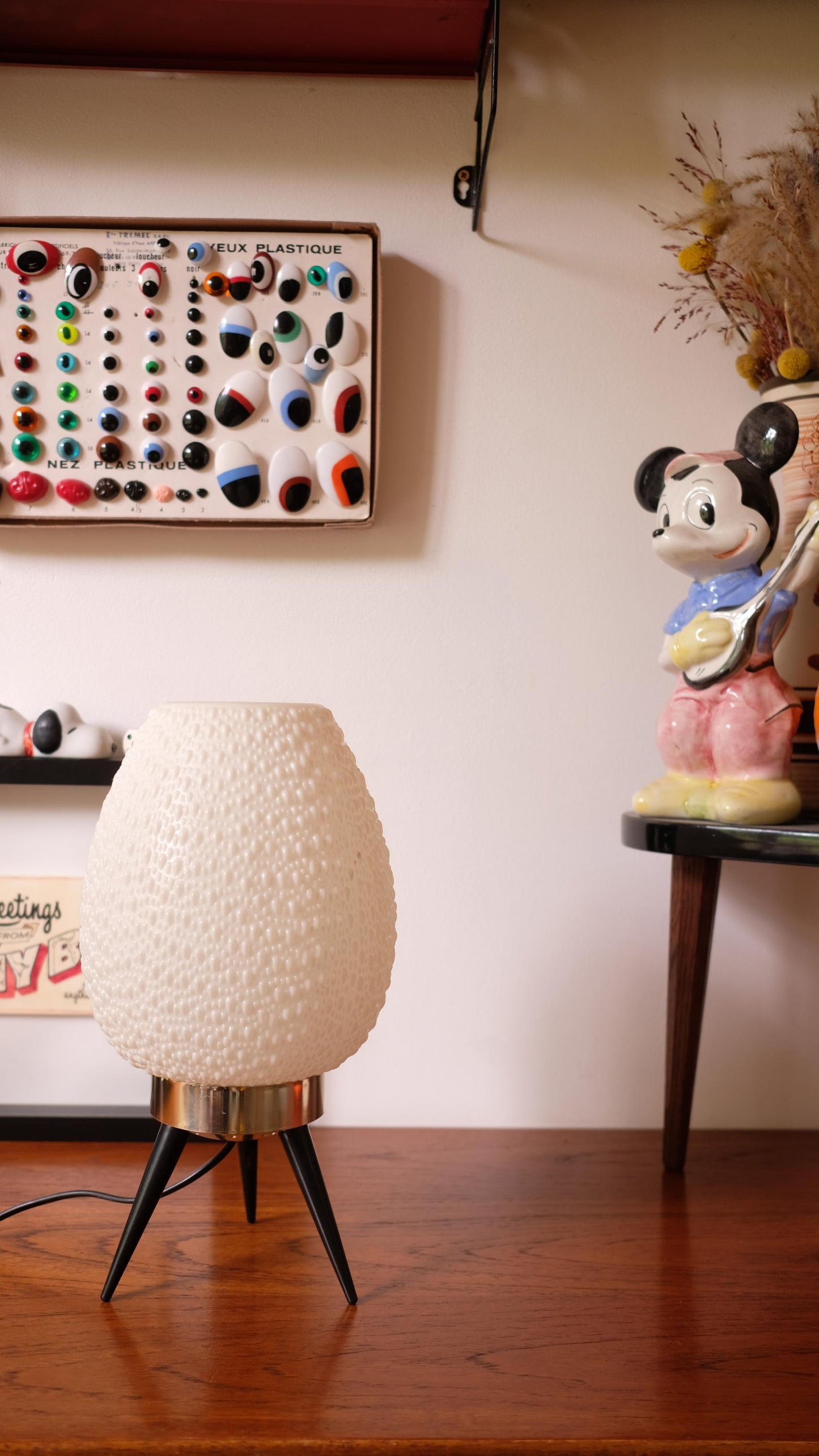 Lampe tripode vintage style mid-century
