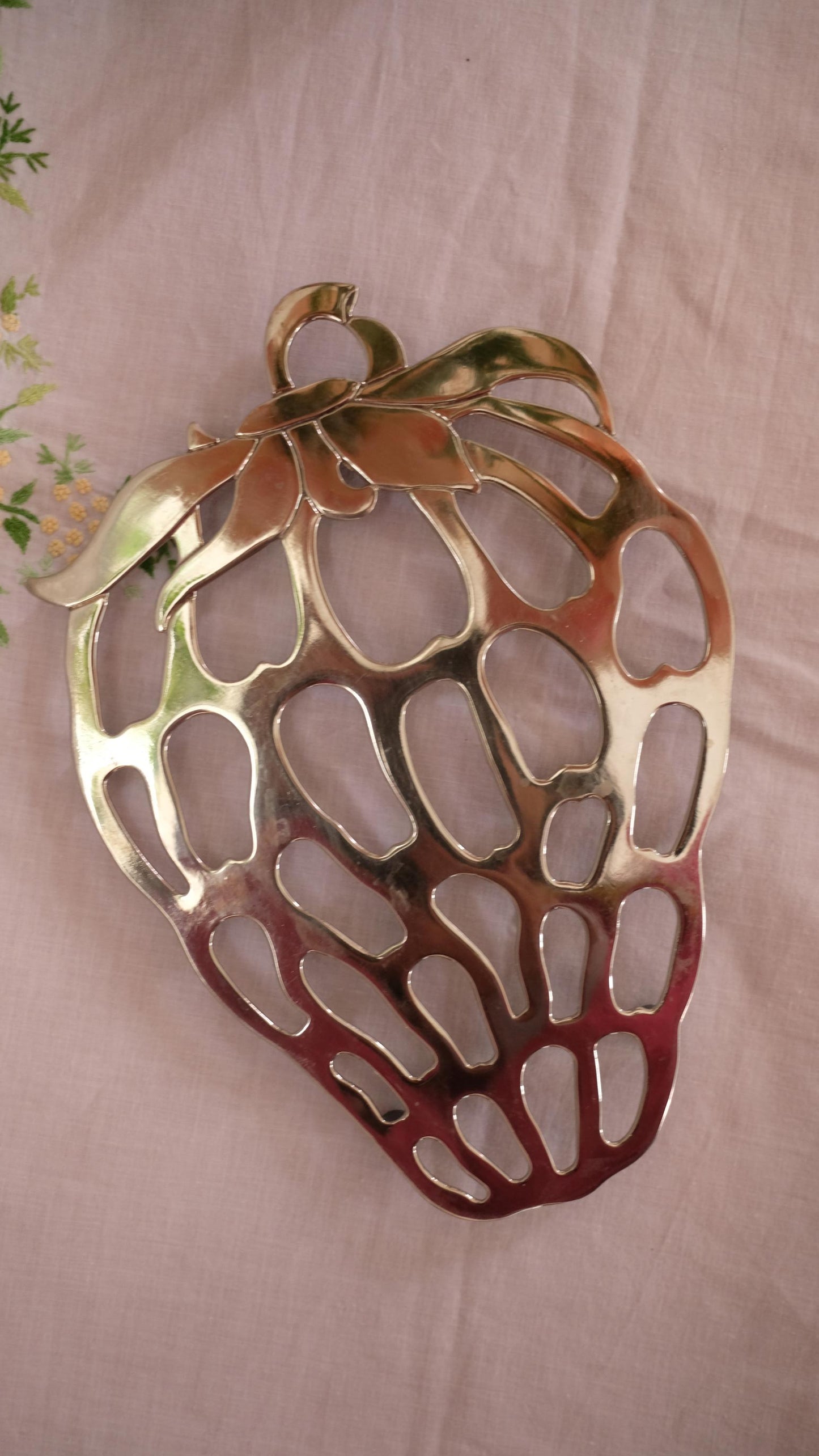 Dessous de plat vintage en forme de fraise