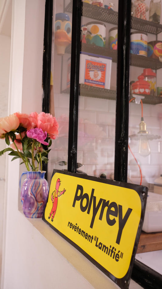 Plaque publicitaire vintage Polyrey