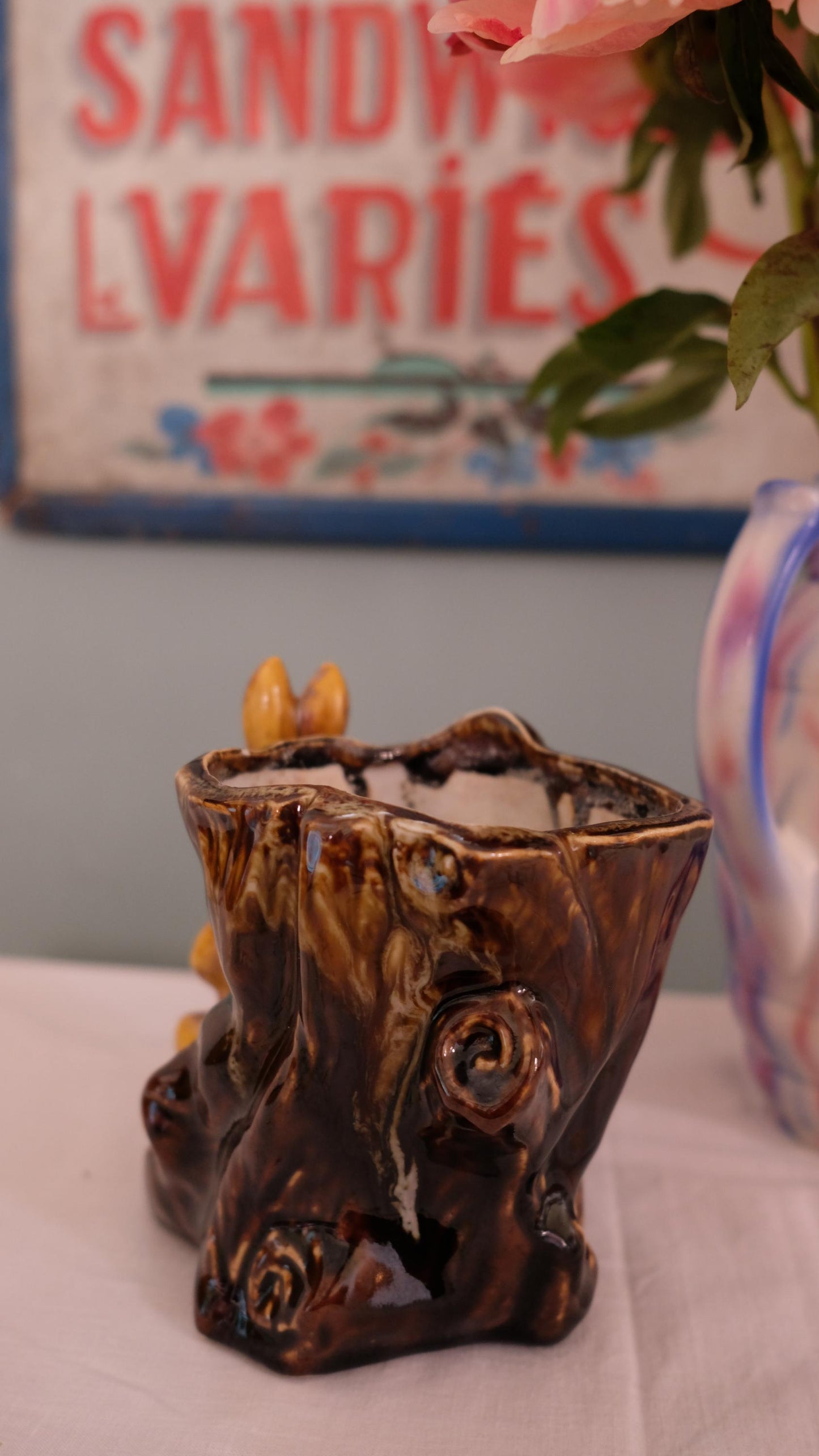 Cache pot lapin vintage