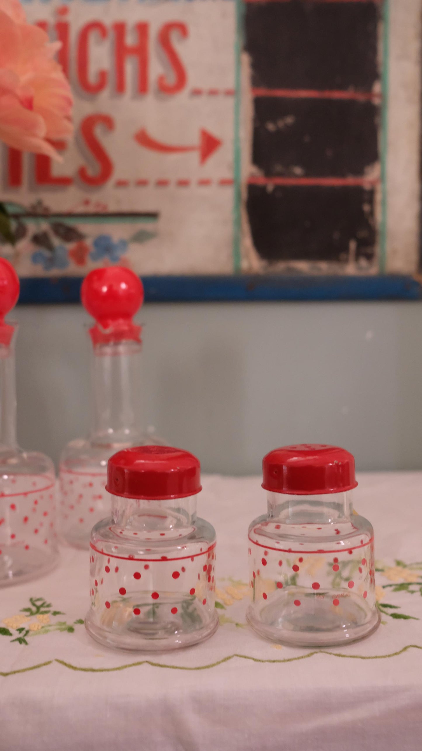 Ensemble à condiments cerve Italy vintage