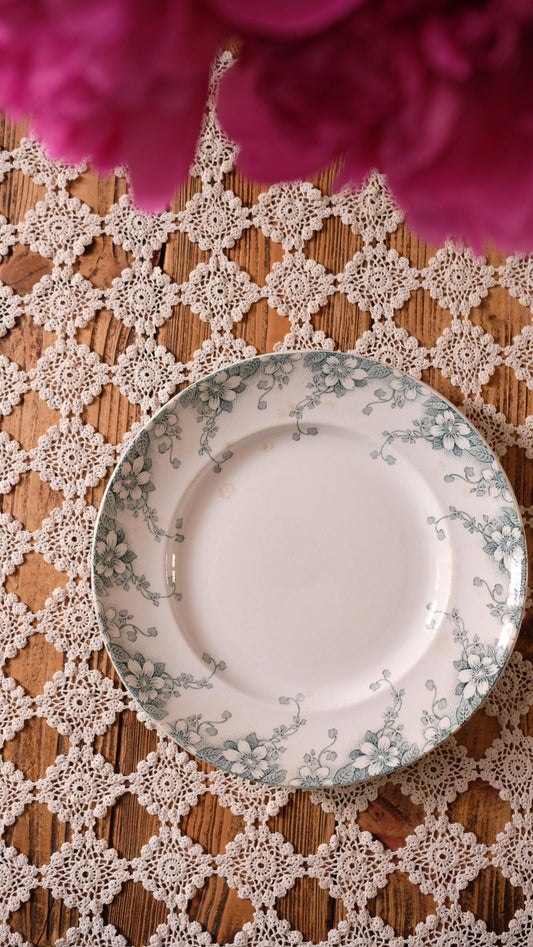 Grande assiette vintage Lunéville modèle le régent style terre de fer