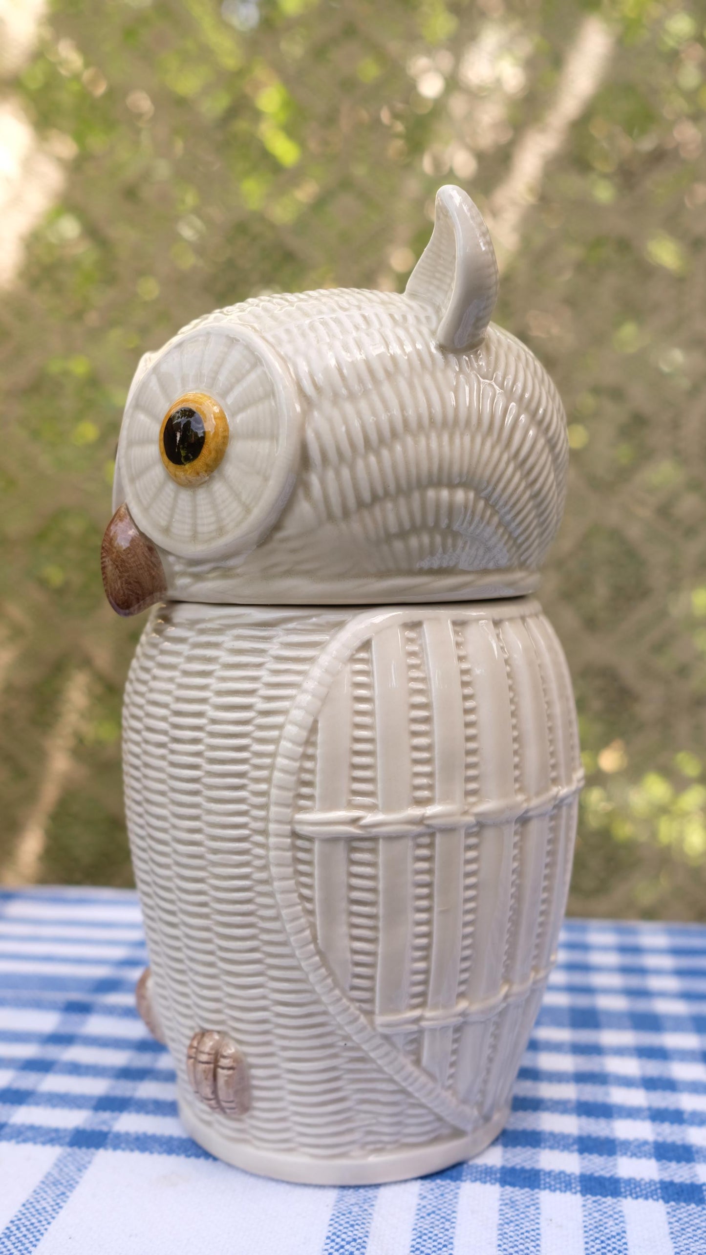 Pot zoomorphe en céramique signé fg