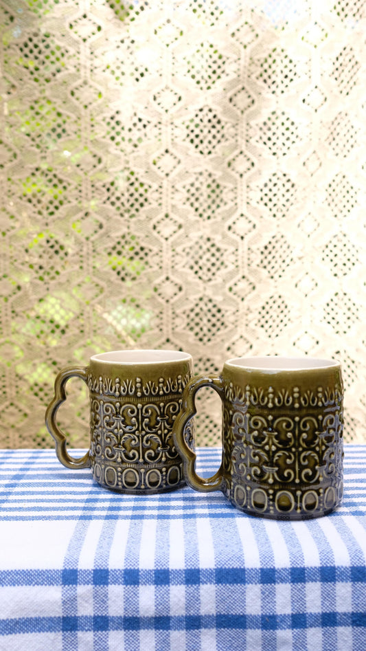Lot de deux tasse publicitaires BP vintage made in Portugal