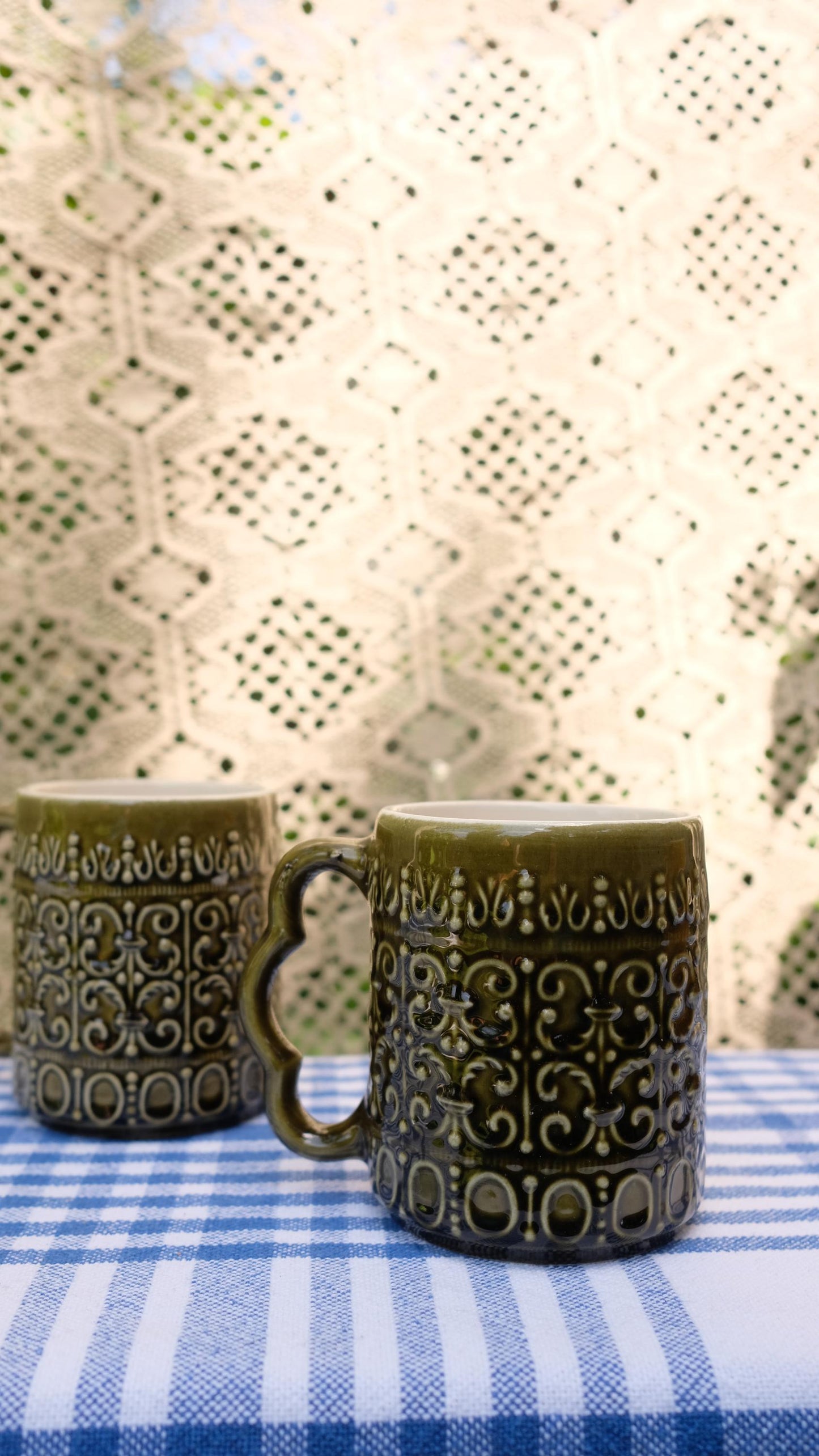 Lot de deux tasse publicitaires BP vintage made in Portugal