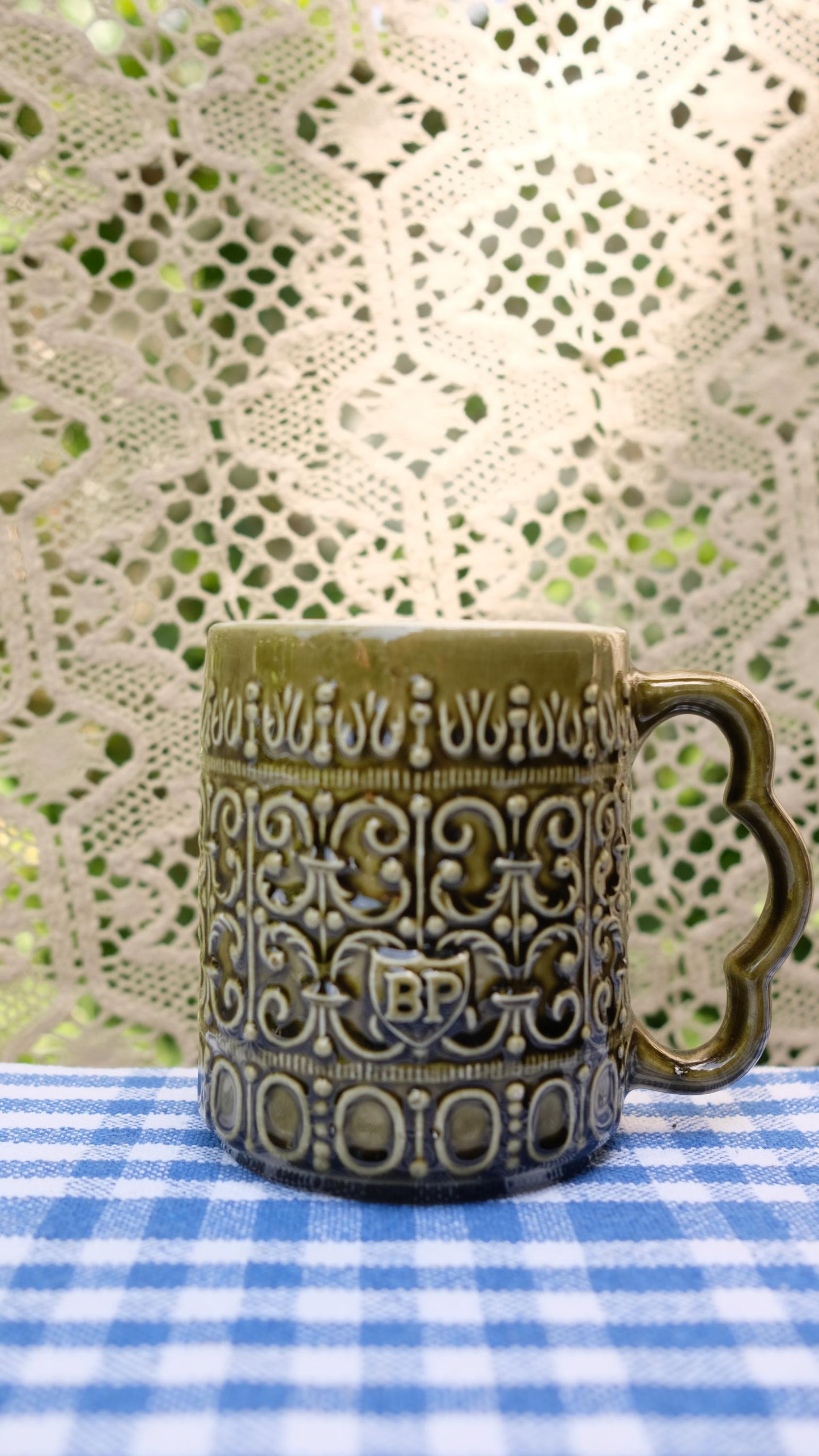 Lot de deux tasse publicitaires BP vintage made in Portugal