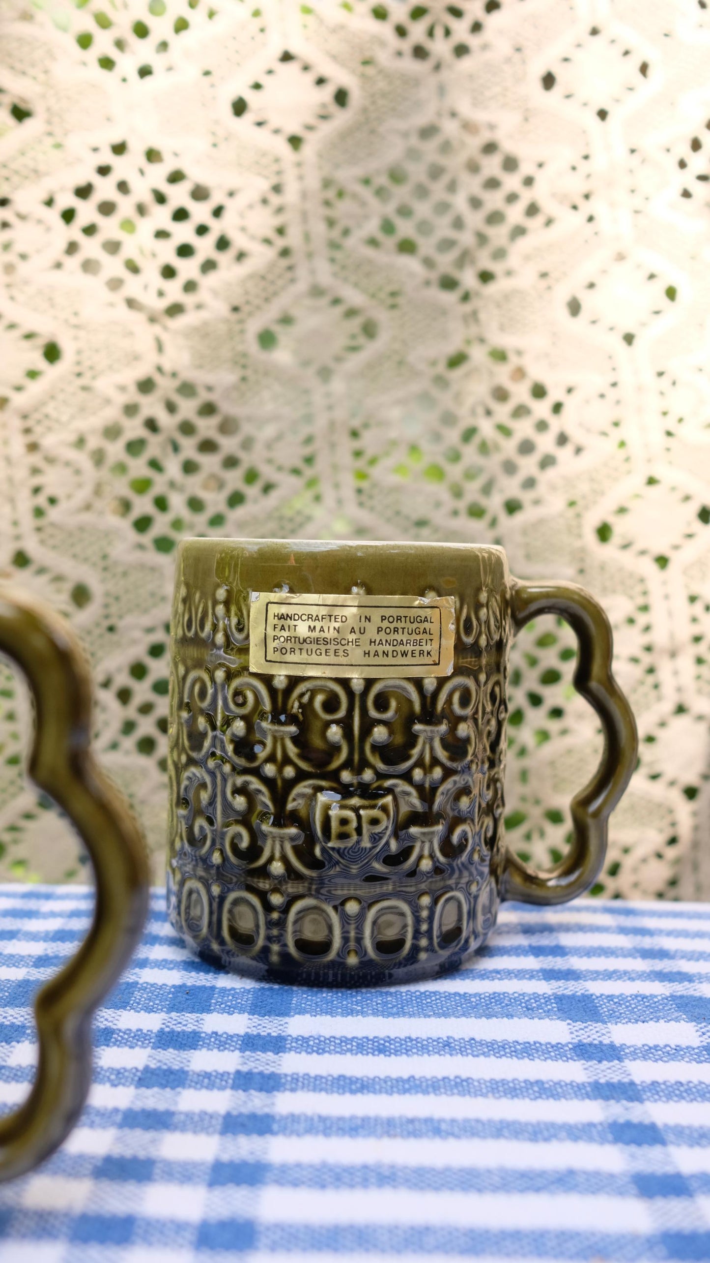 Lot de deux tasse publicitaires BP vintage made in Portugal