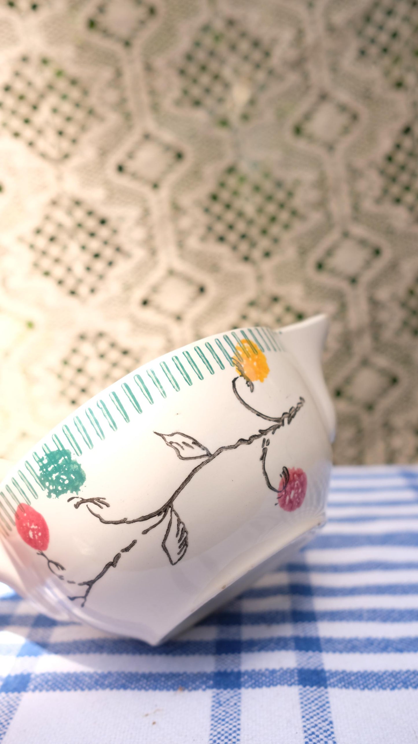 Bol vintage en faïence à motif