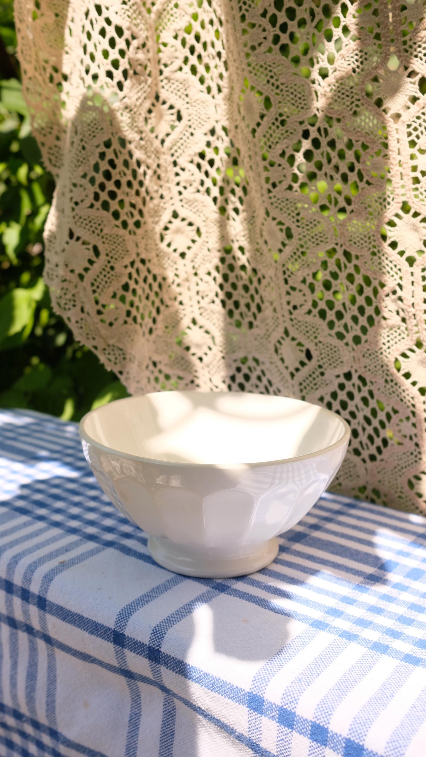 Grand bol vintage à facettes style Digoin