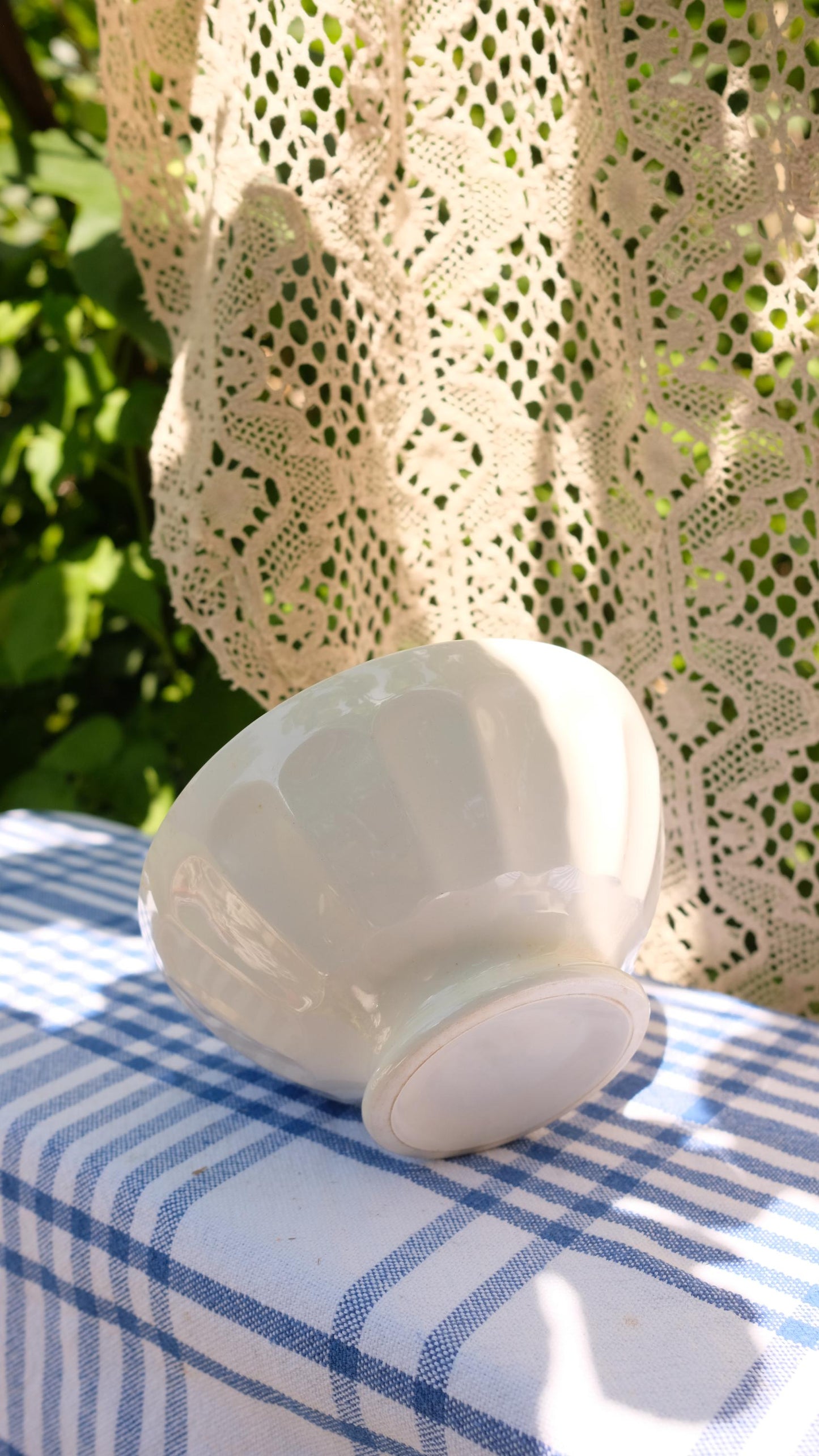 Grand bol vintage à facettes style Digoin