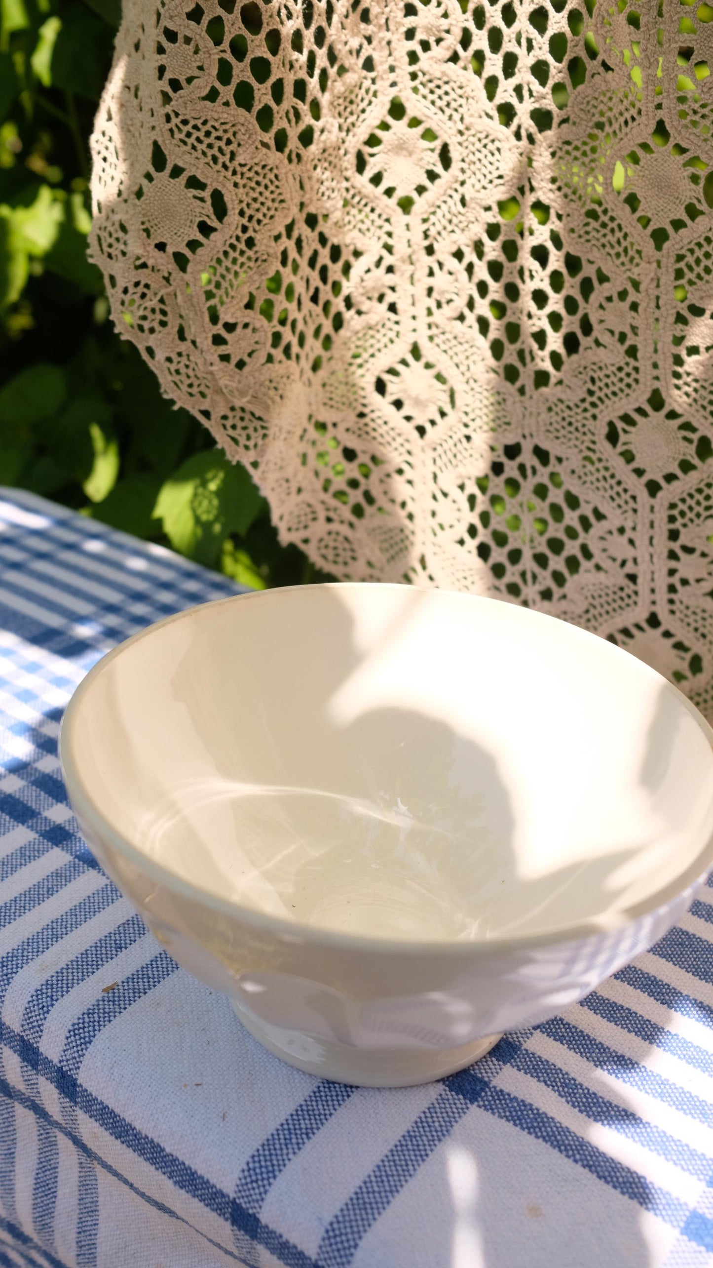 Grand bol vintage à facettes style Digoin