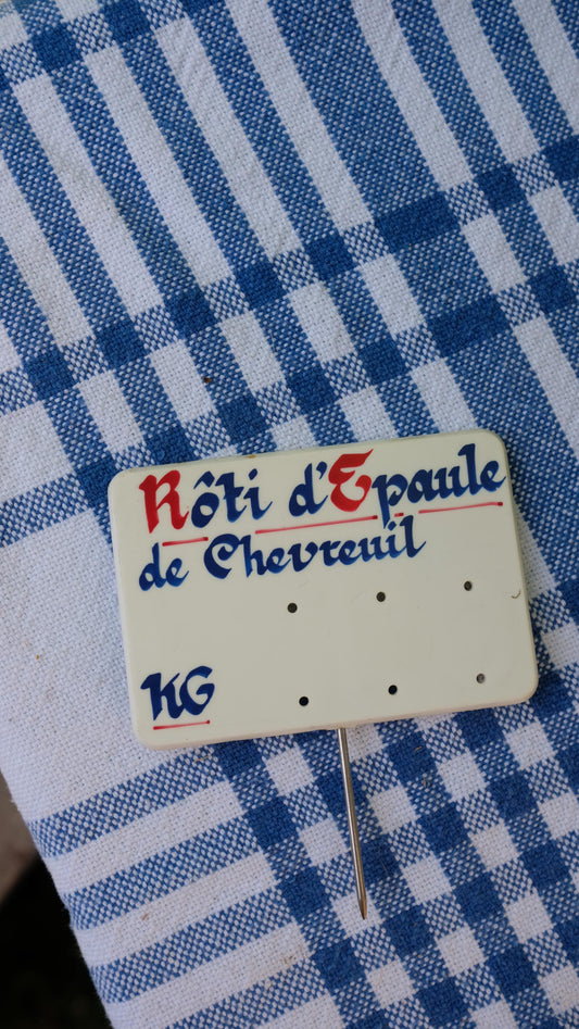 Etiquette de boucherie vintage