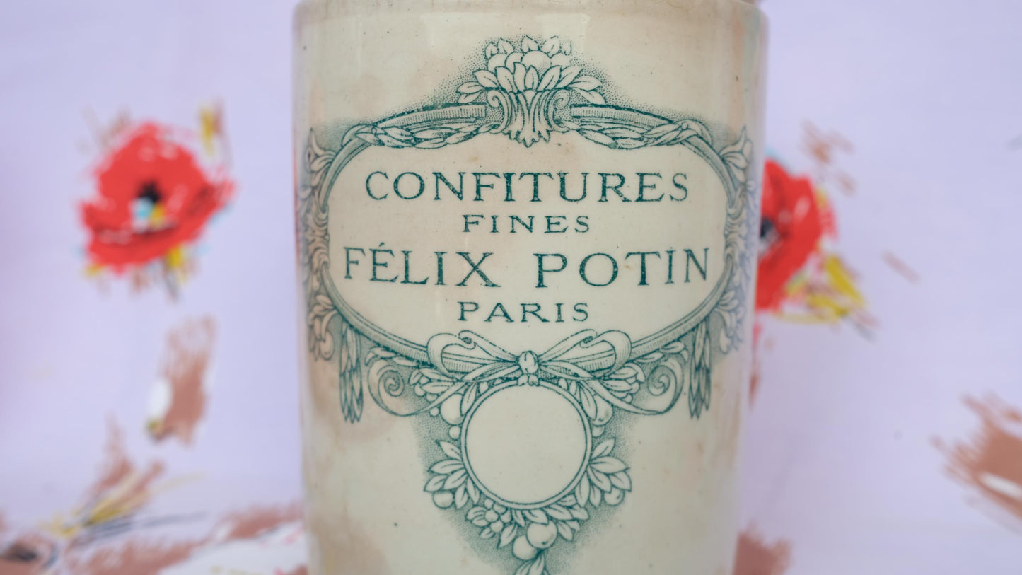 Grand pot à confiture Félix Pottin en grès